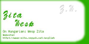 zita wesp business card